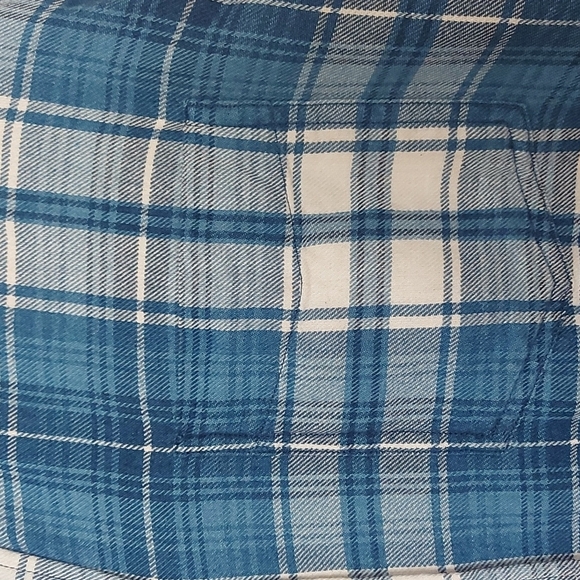 Rails Lennox Navy Yale White Plaid Brushed Cotton Shirt Size Medium - Picture 6 of 8